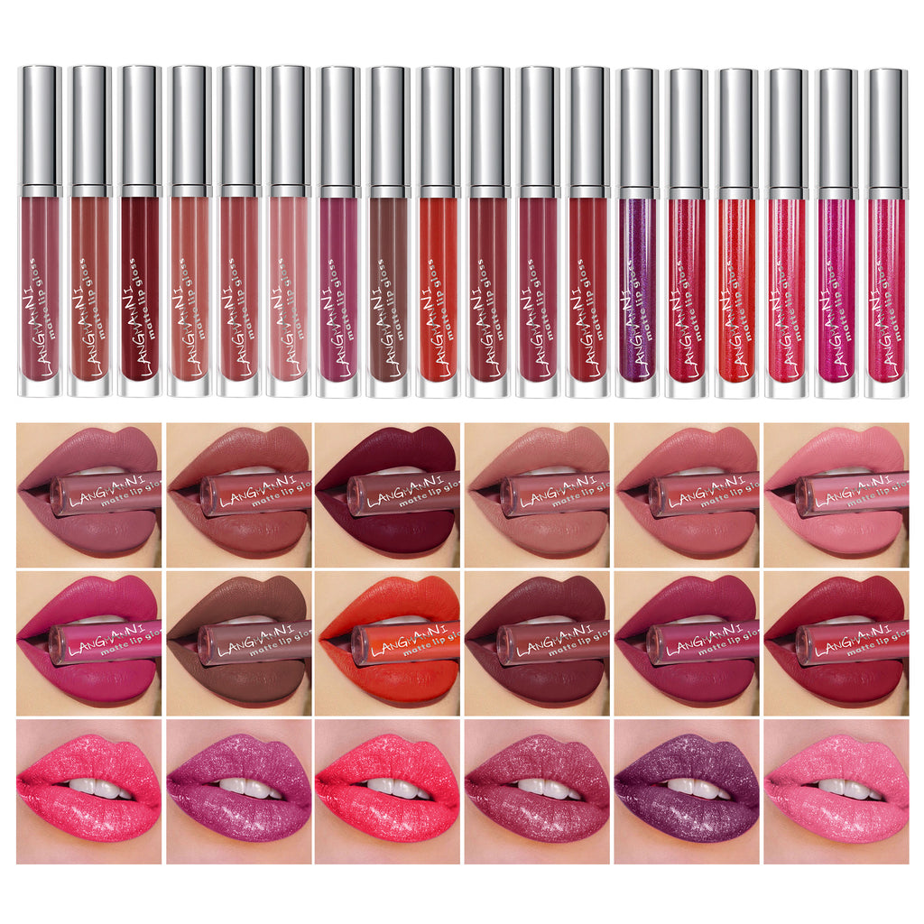 Matt-Samt Lipgloss Set (18 Farben) – Bild 8 | LuxeStyle