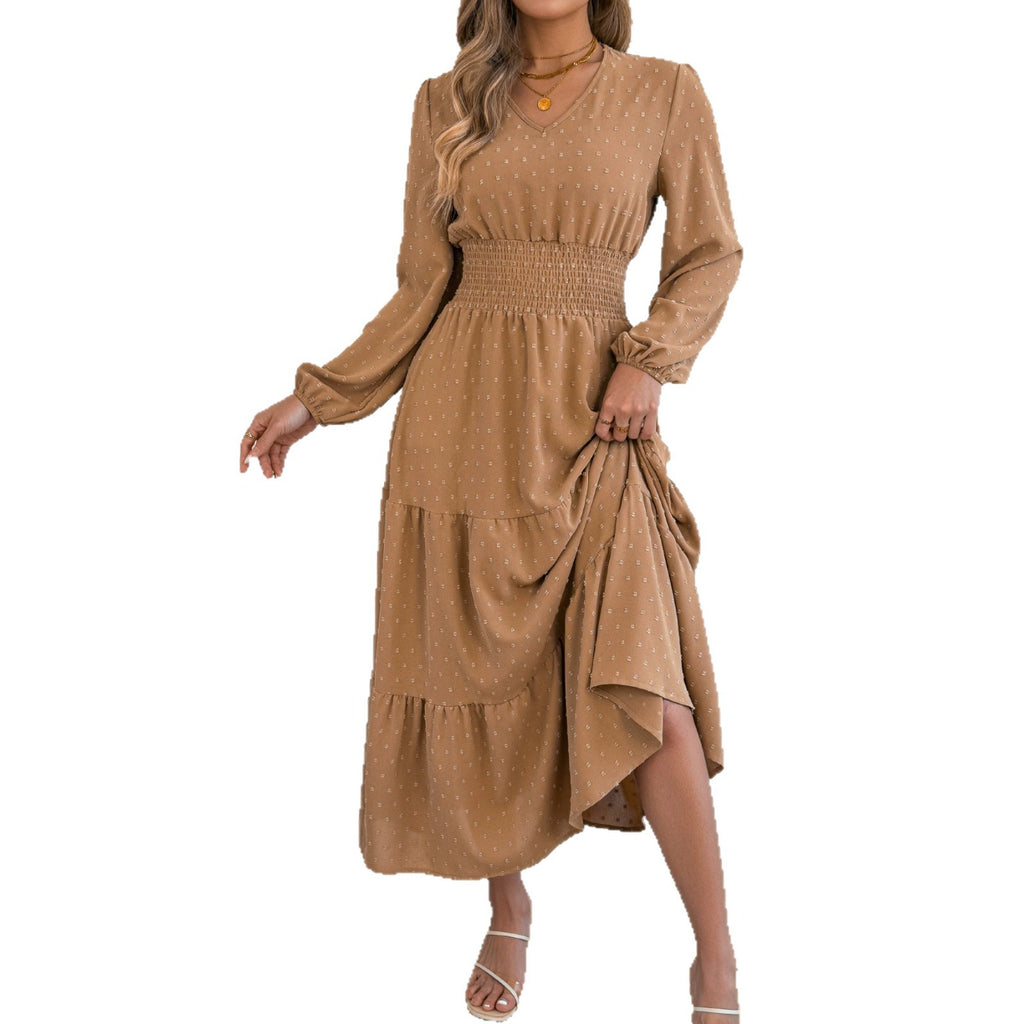 A-Linien Strickkleid mit Pompon und Taillengürtel – Bild 5 | LuxeStyle