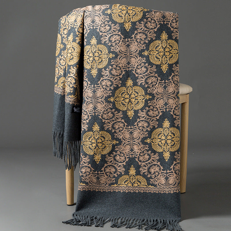 Schal mit Kronen-Stickerei – Bild 15 | LuxeStyle