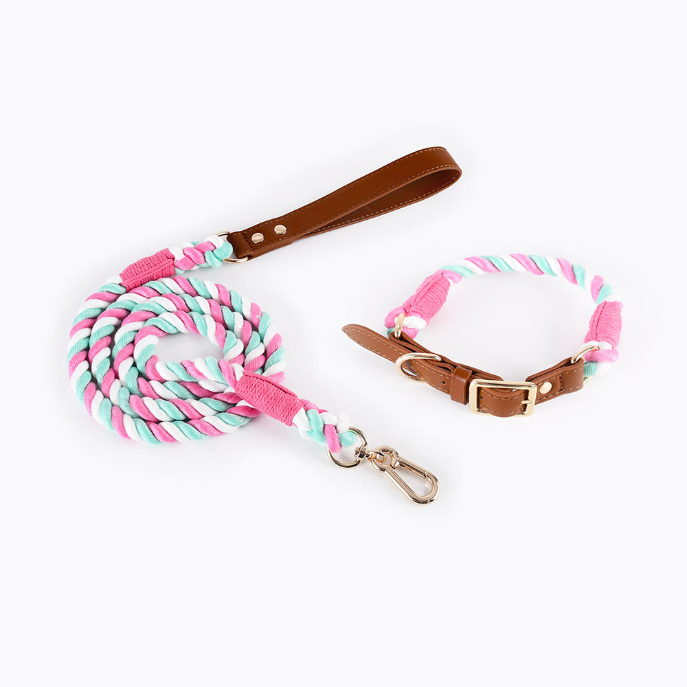 Halsband-Set mit Baumwollseil und Leder – Bild 14 | LuxeStyle