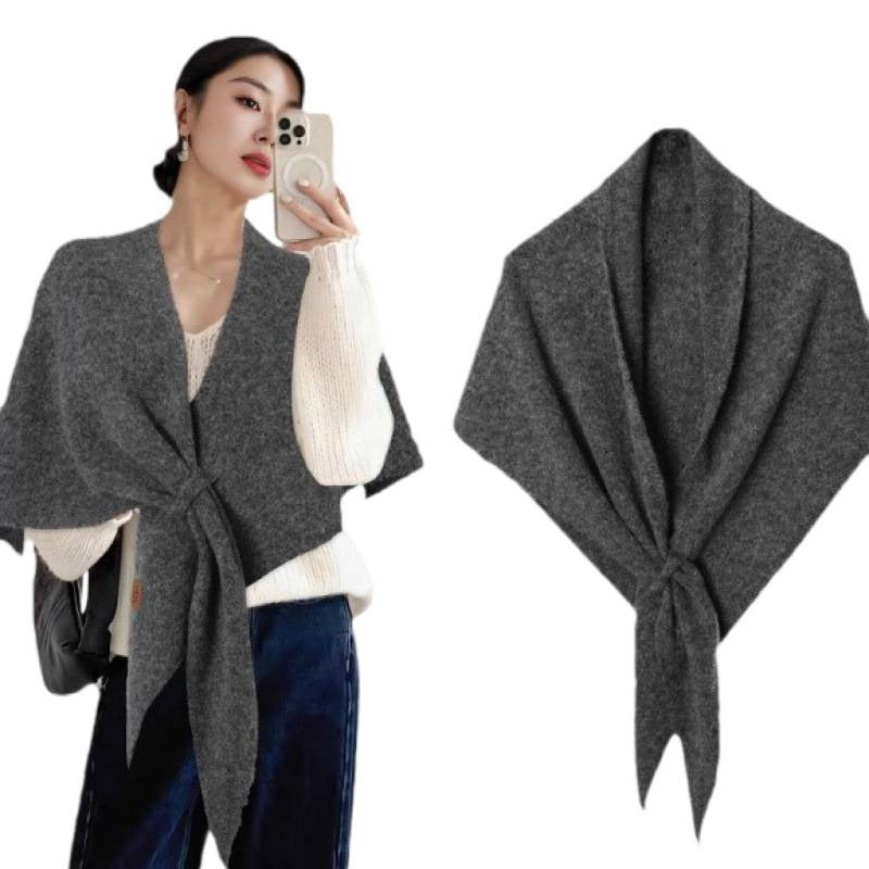 Schal aus 100 % Wolle – einfarbig – Bild 9 | LuxeStyle