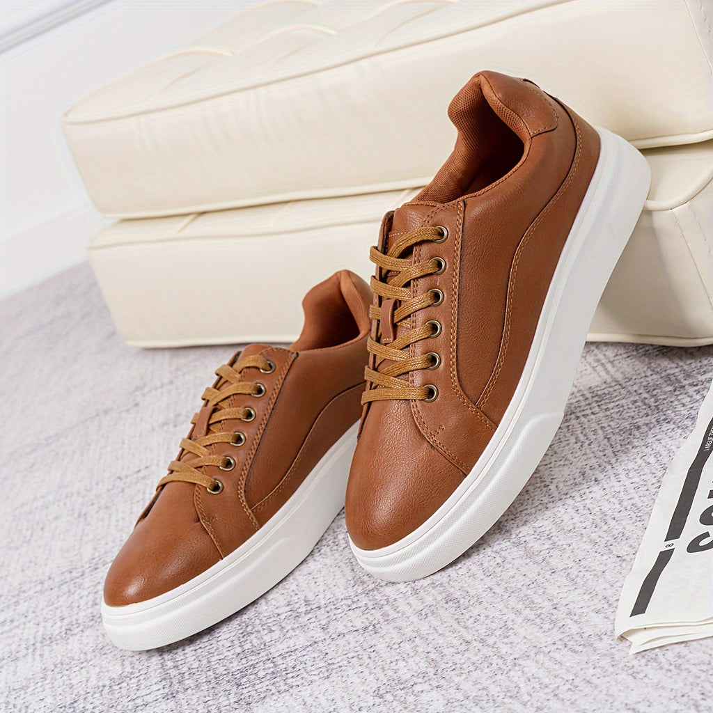 Leder-Sneaker mit Seitenreissverschluss