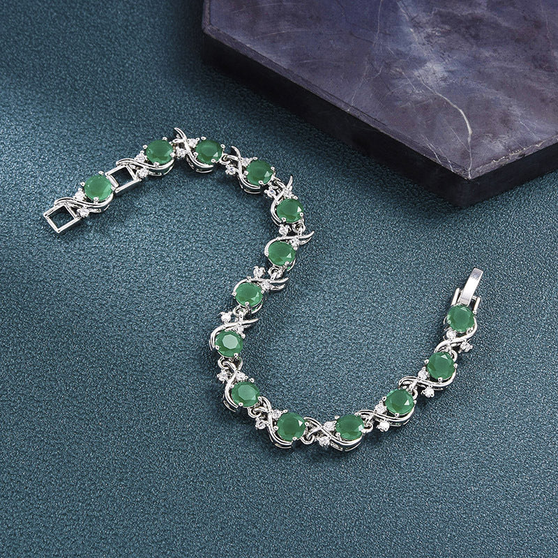 Damen Armband mit Zirkonia, rund – Bild 3 | LuxeStyle