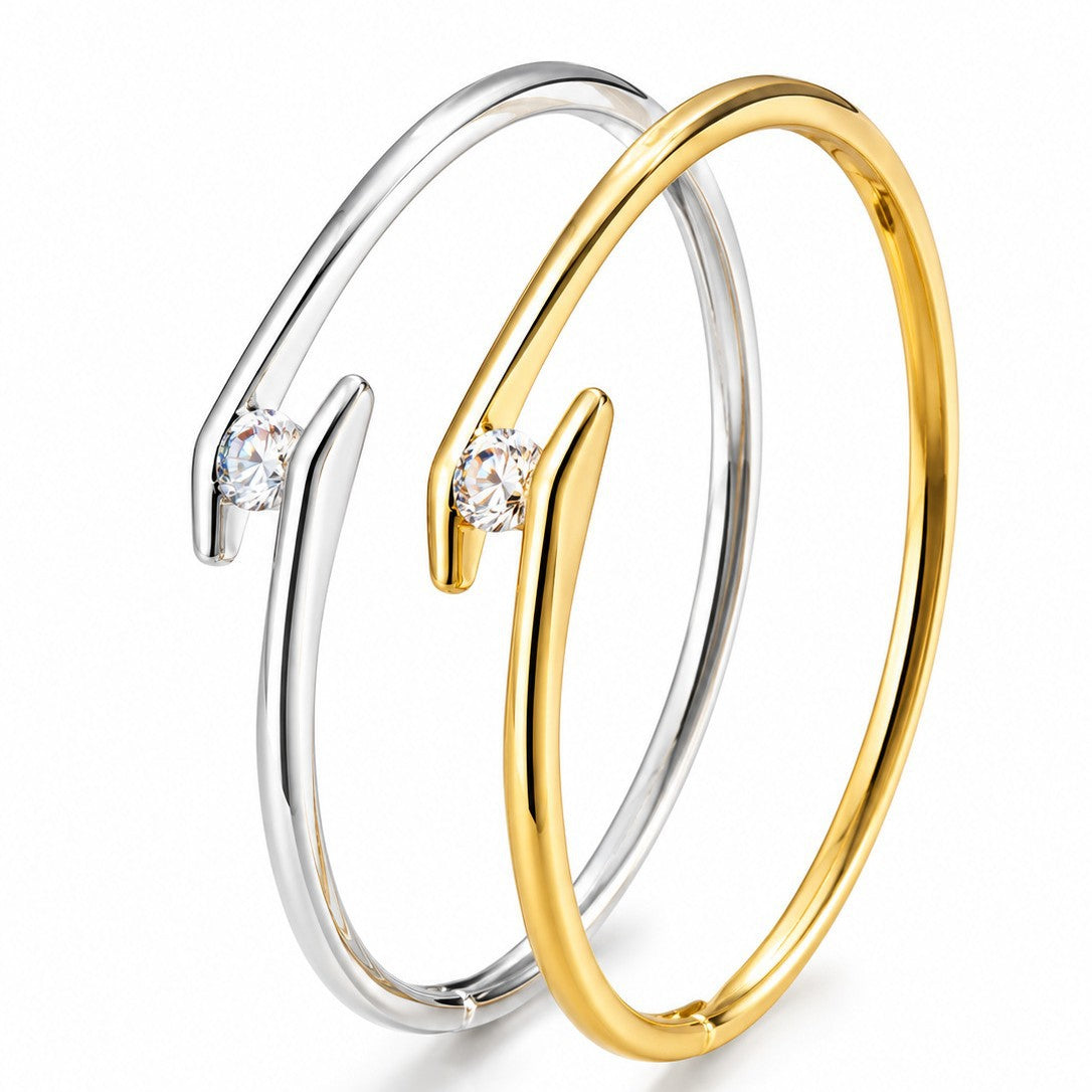 Minimalistisches Armband mit Einzelstein