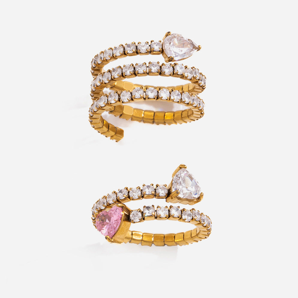 Edelstahl-Zirkonring "Snake" – Bild 3 | LuxeStyle