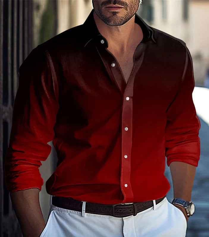 Herren T-Shirt mit Farbverlauf – Bild 2 | LuxeStyle