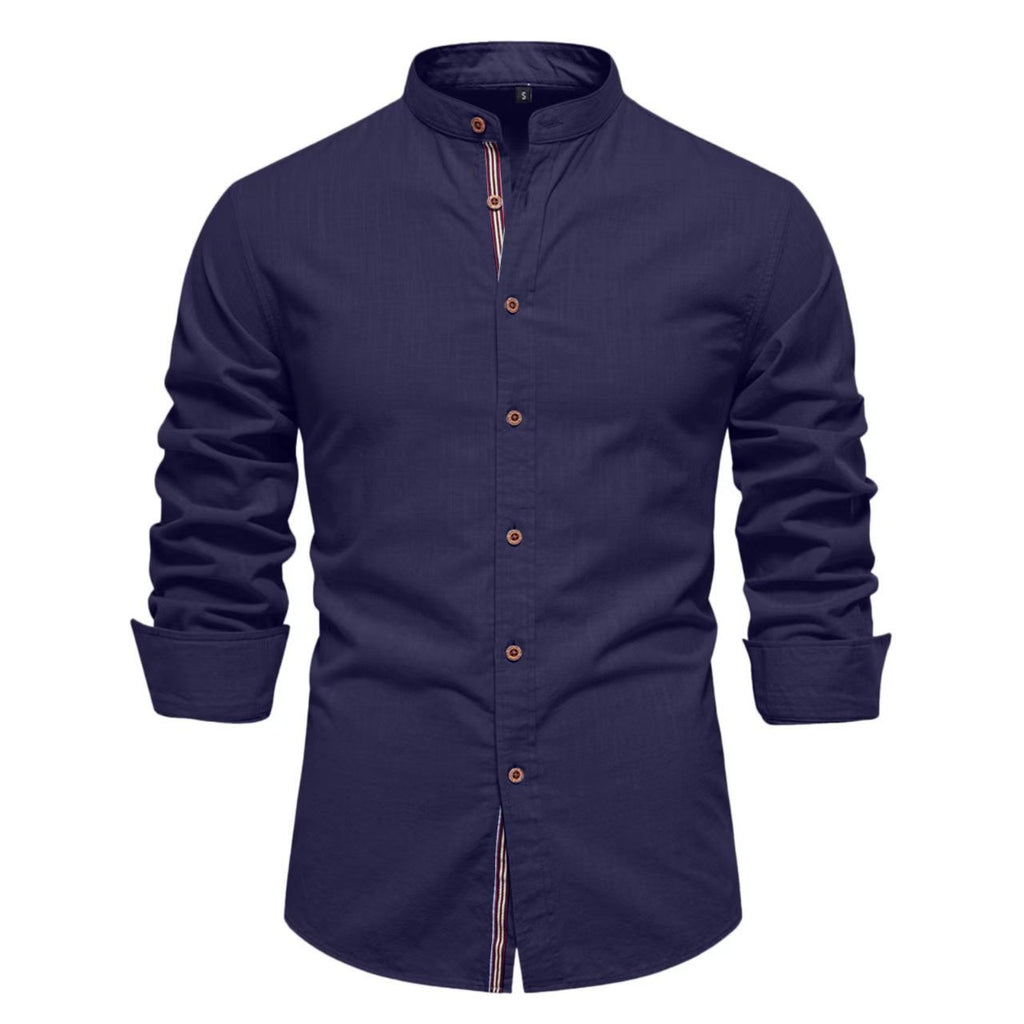 Herren Langarmhemd aus Leinenmischung – Bild 3 | LuxeStyle
