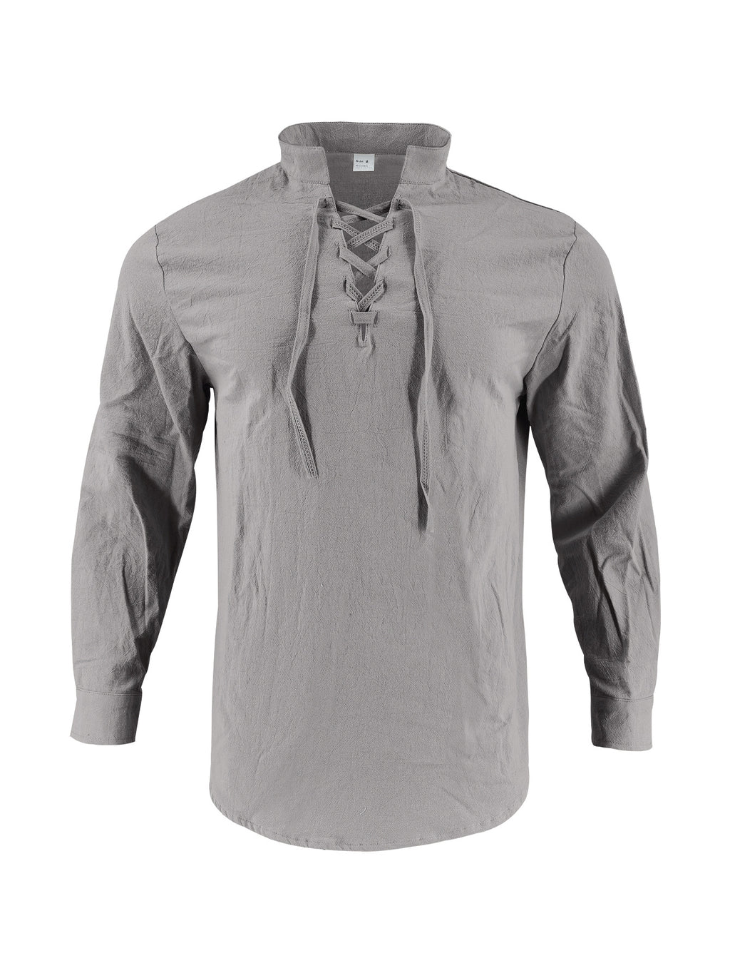 Langarm Leinenhemd mit offener Brust – Bild 11 | LuxeStyle