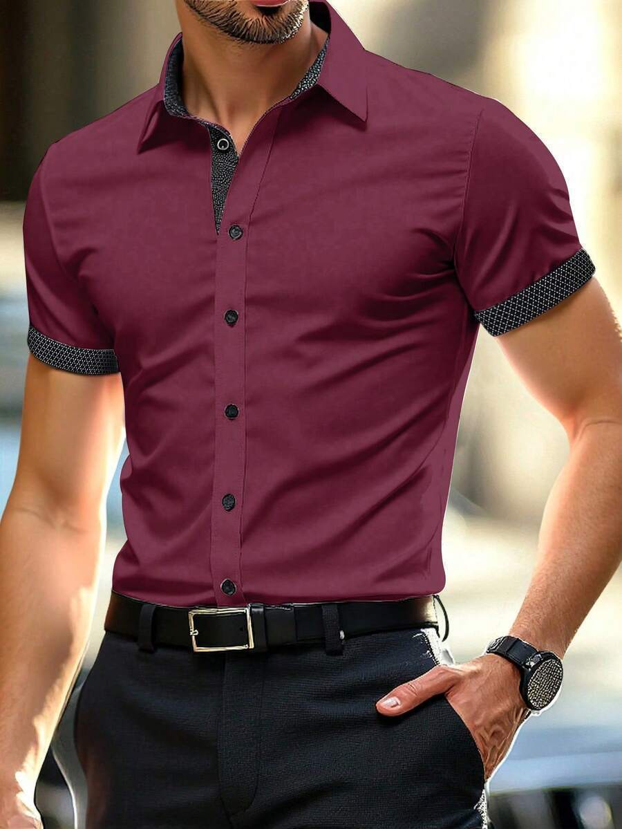 Sommerhemd Herren Kurzarm Casual