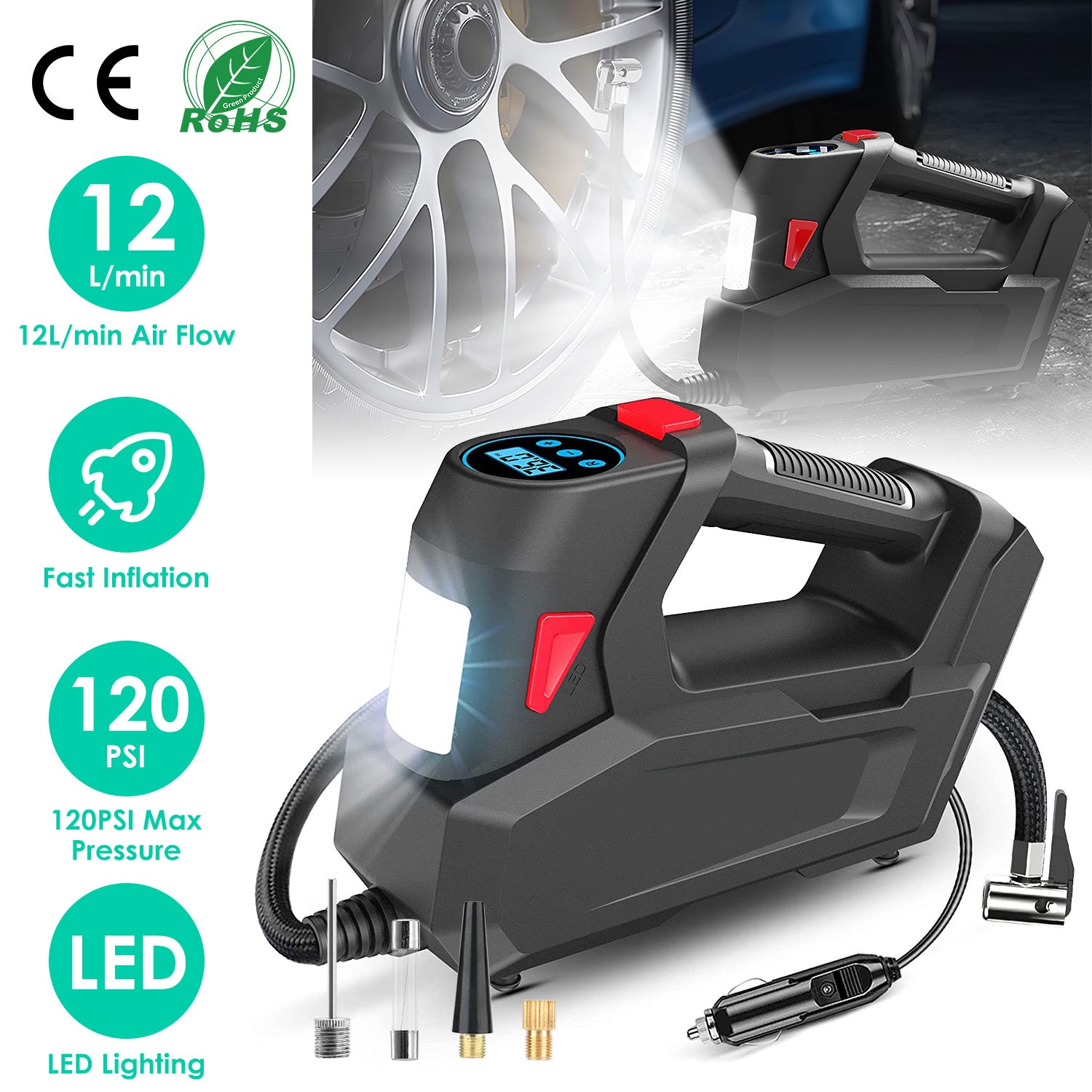 Tragbarer Reifenpump