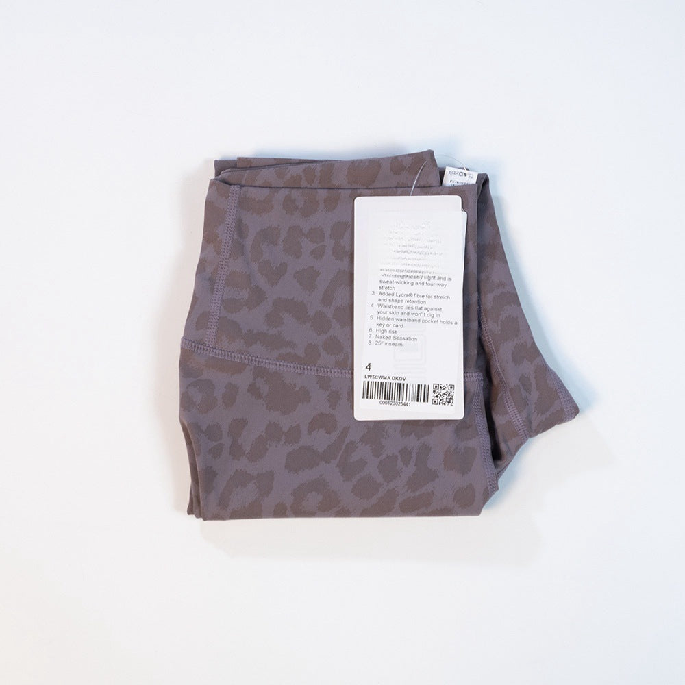 High-Waist Yoga-Hose mit Print
