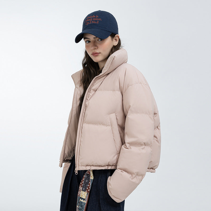 Kurze Daunenjacke mit Stehkragen – Bild 5 | LuxeStyle