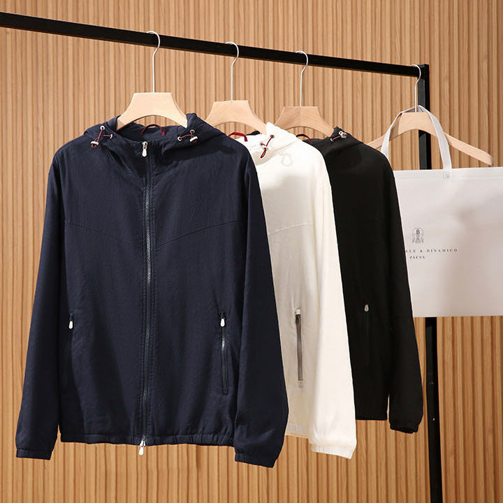 Leichte Linen-Hoodie für Herren