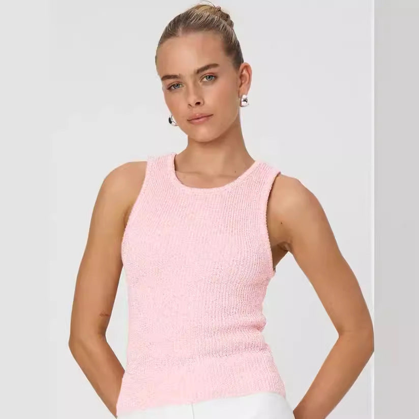 Figurbetonendes ärmelloses Top