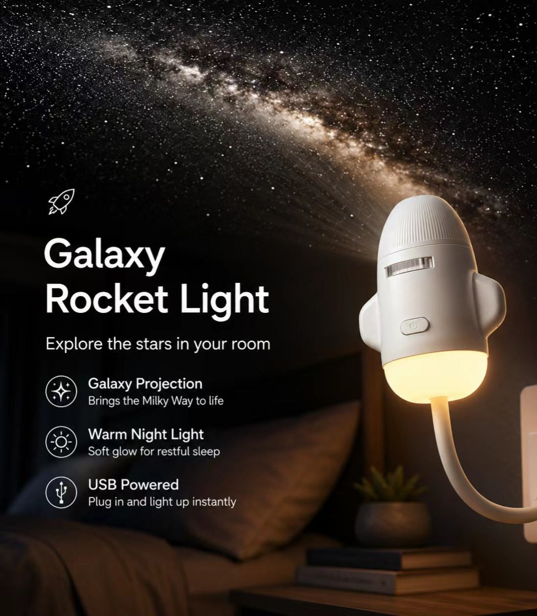 USB Mini Projektor Nachtlicht – Bild 5 | LuxeStyle