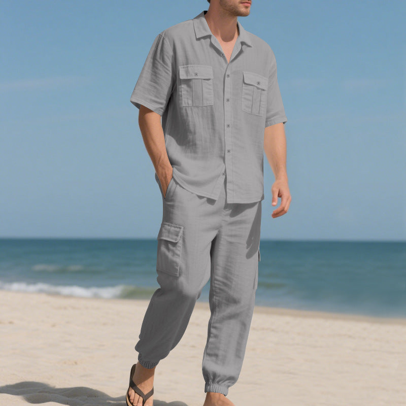 Kurzarmhemd & Leinenhose Set – Bild 9 | LuxeStyle