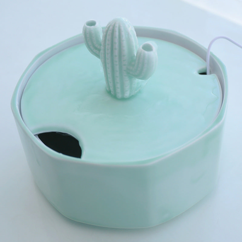 Keramik Trinkbrunnen Kaktus für Katzen – Bild 3 | LuxeStyle