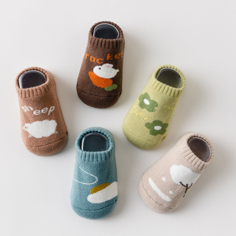 Kinderfußsocken mit Cartoon-Motiven