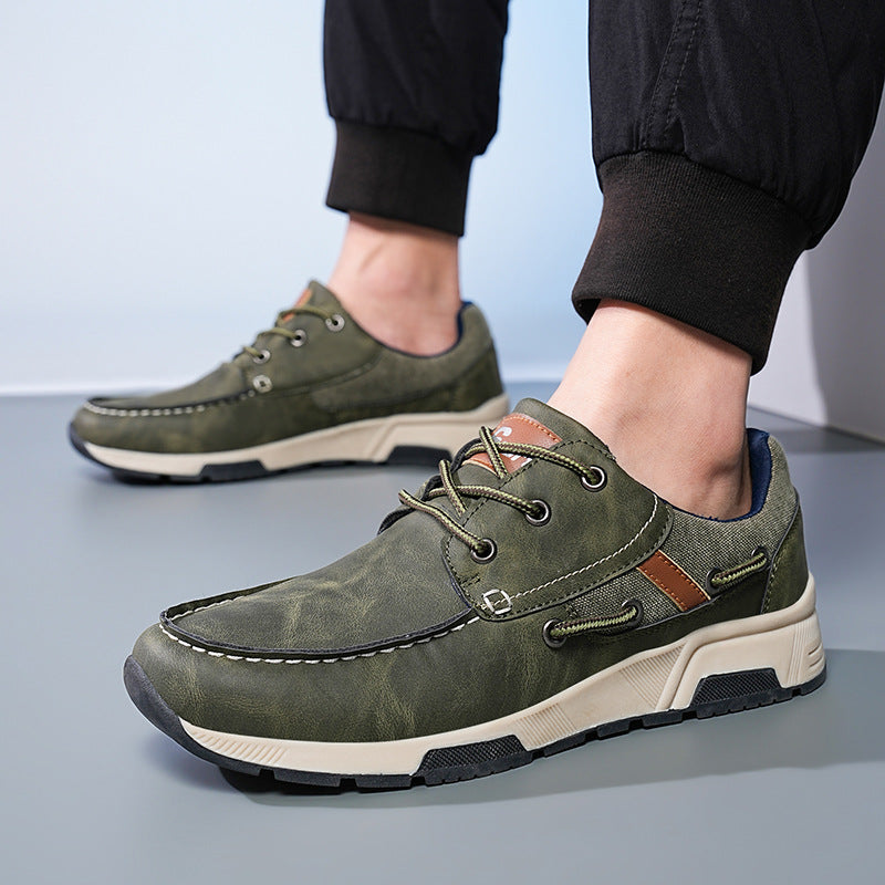 Atmungsaktiver Leder-Sneaker für Herren – Bild 4 | LuxeStyle