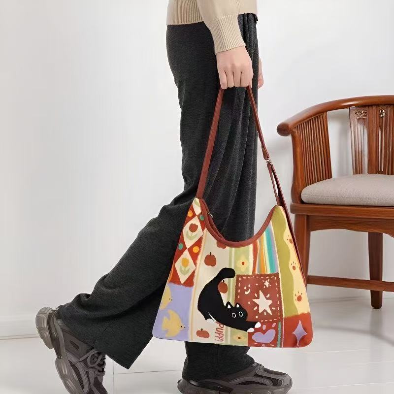 Einkaufstasche mit Katzen-Print | LuxeStyle