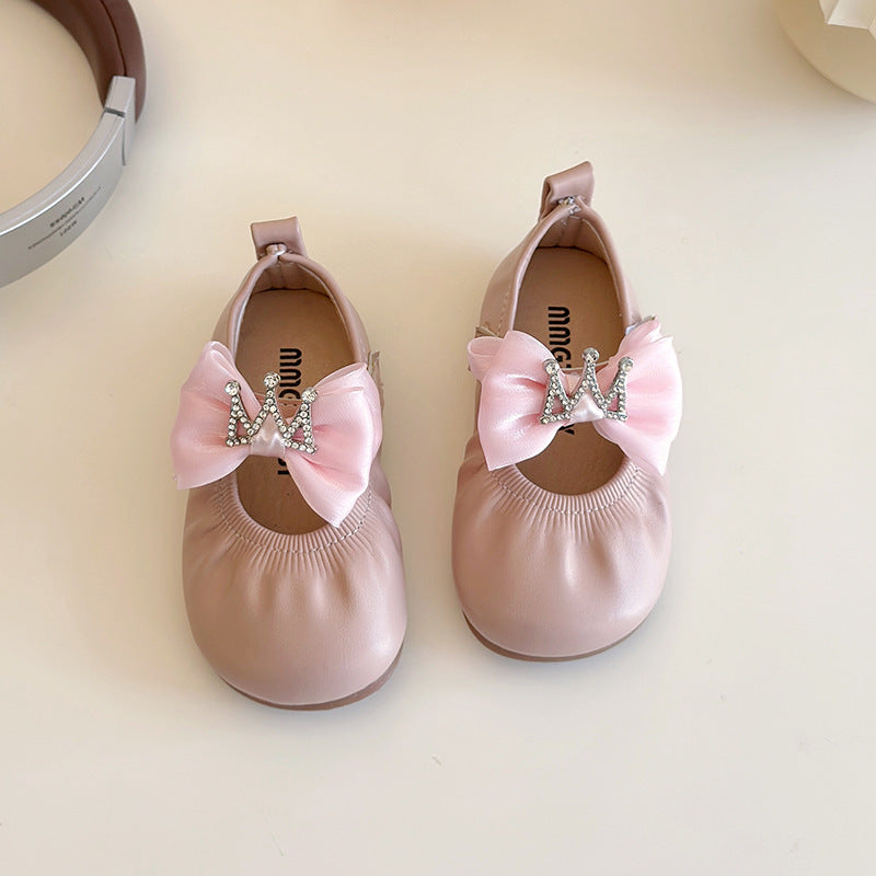 Prinzessinnen-Schuhe mit weicher Sohle und Velcro, atmungsaktiv