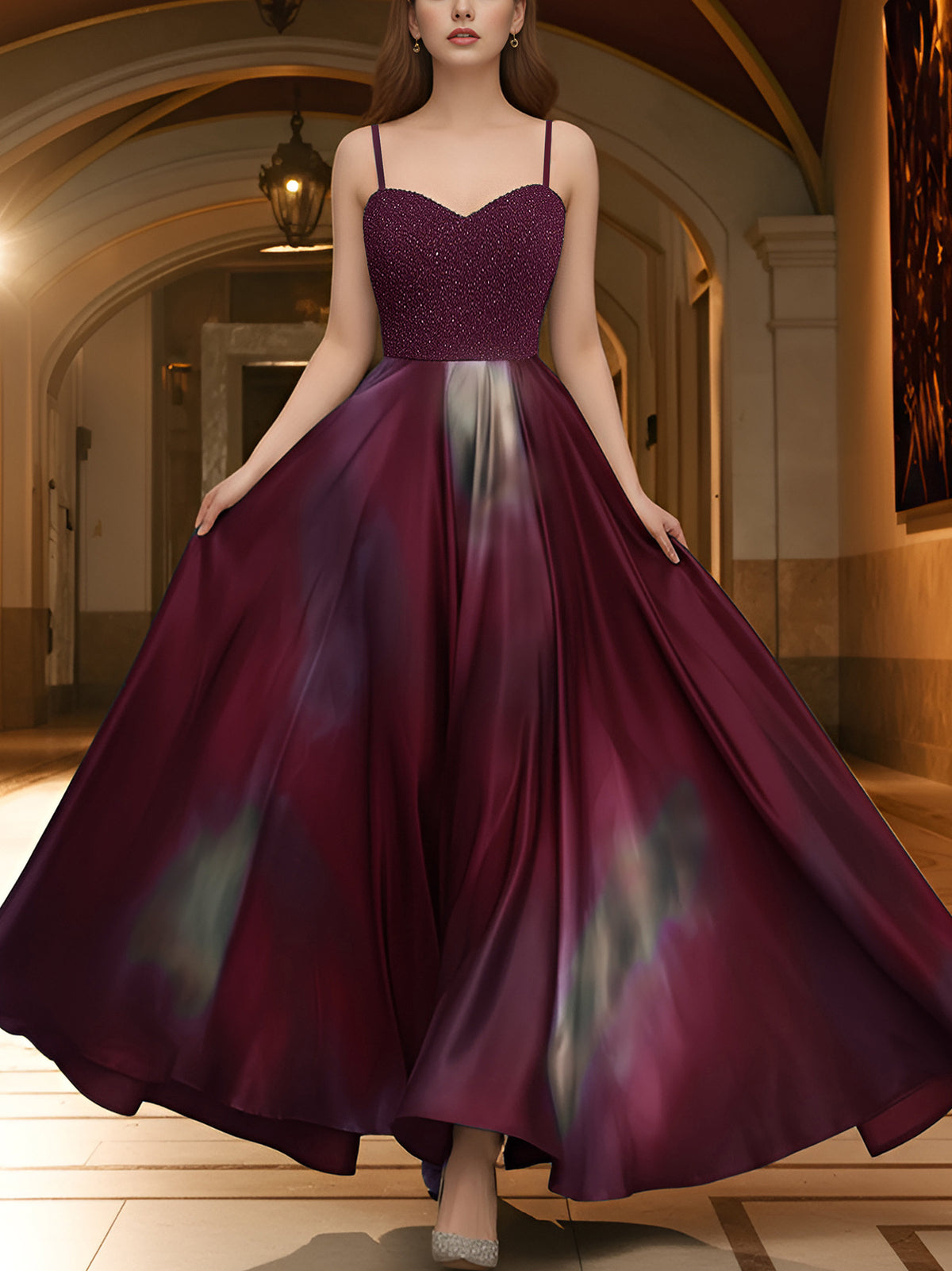 Elegantes Ombre Satin-Slip-Kleid – Bild 2 | LuxeStyle