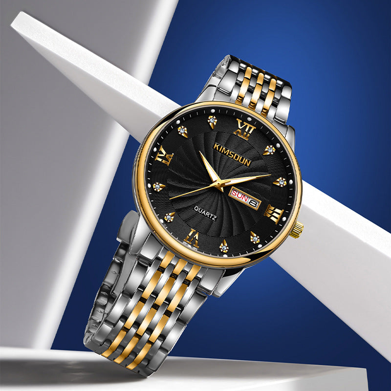 Herren-Armbanduhr mit Kalender und Datum