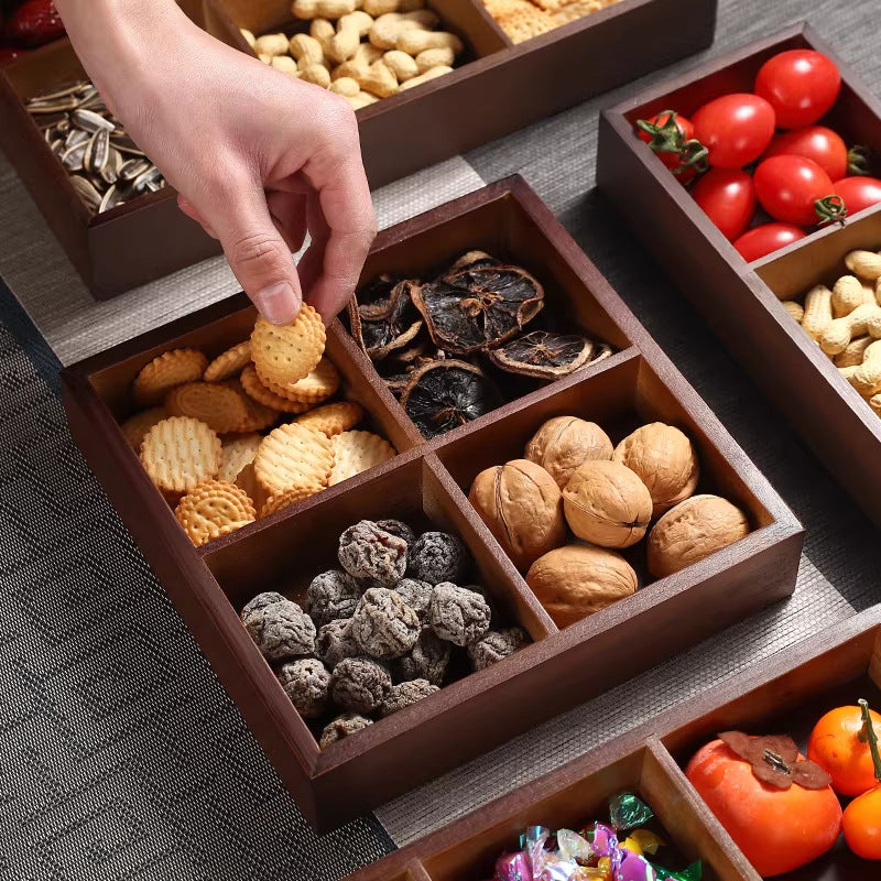 Holz-Serviertablett für Snacks & Früchte – Bild 4 | LuxeStyle