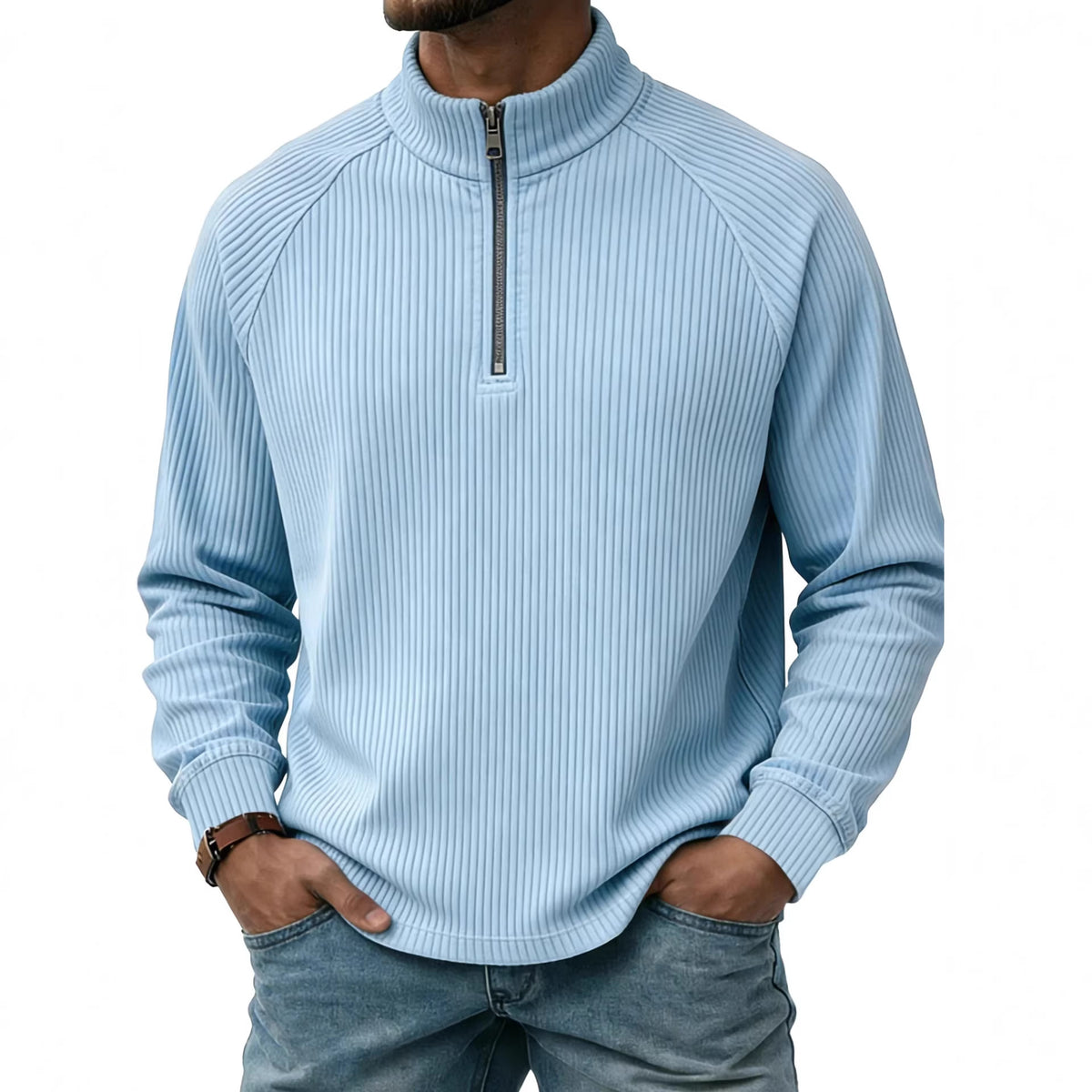 Poloshirt mit vertikaler Streifenoptik – Bild 3 | LuxeStyle