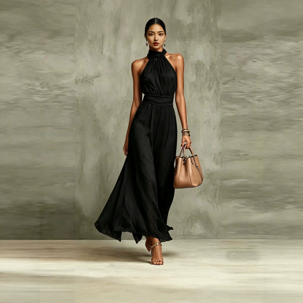 Resort-Kleid mit taillierendem, figurbetontem Plisseerock – Bild 8 | LuxeStyle