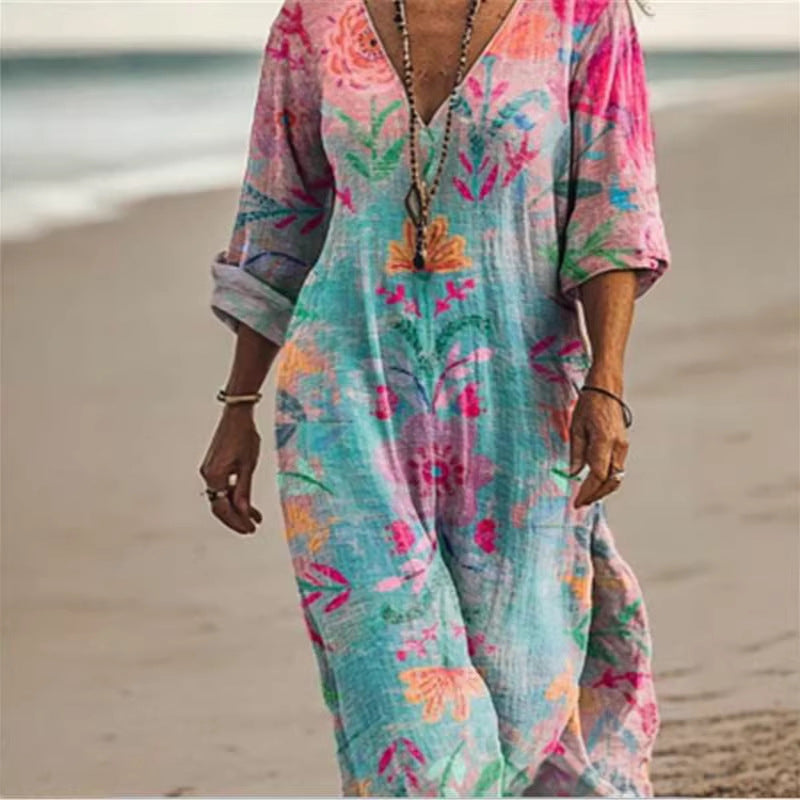Strandkleid mit Print und weitem Schnitt – Bild 4 | LuxeStyle