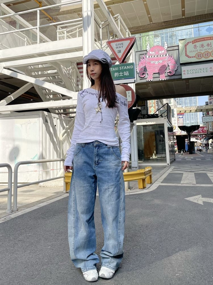 Loose-Fit Wide-Leg Jeans für Damen