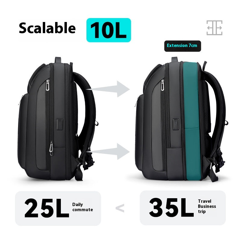 Business-Reiserucksack für Herren, einfarbig – Bild 5 | LuxeStyle