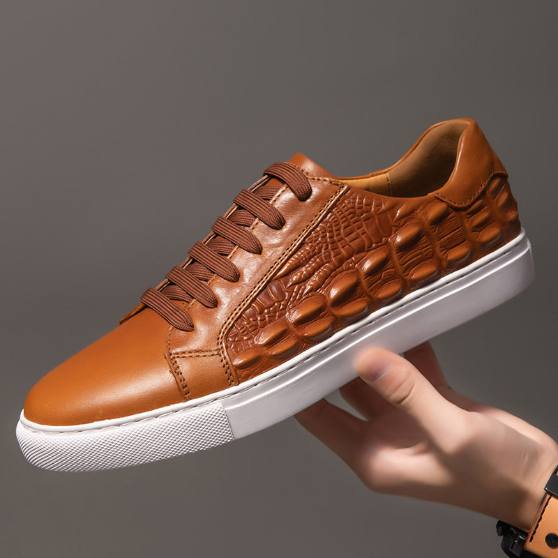 Freizeitschuh aus genarbtem Leder – Bild 4 | LuxeStyle