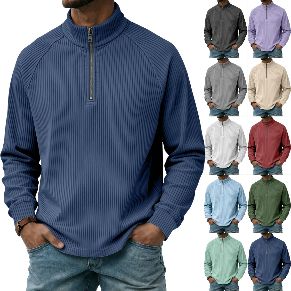 Poloshirt mit vertikaler Streifenoptik | LuxeStyle