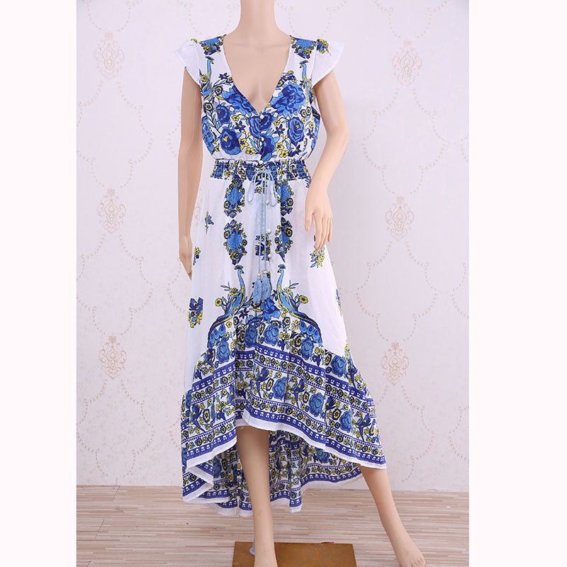 Boho Vintage Tie-Dye Minikleid