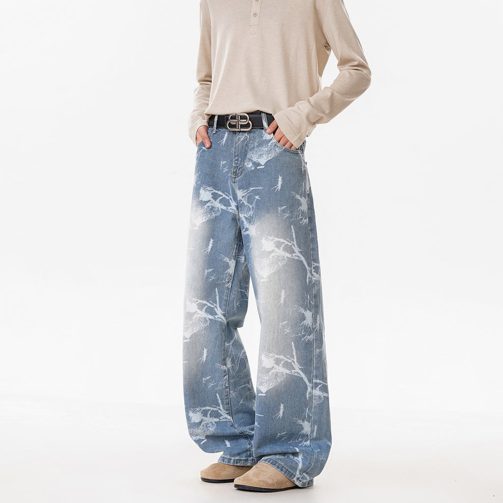 Jacquard Denim Jeans im American Style