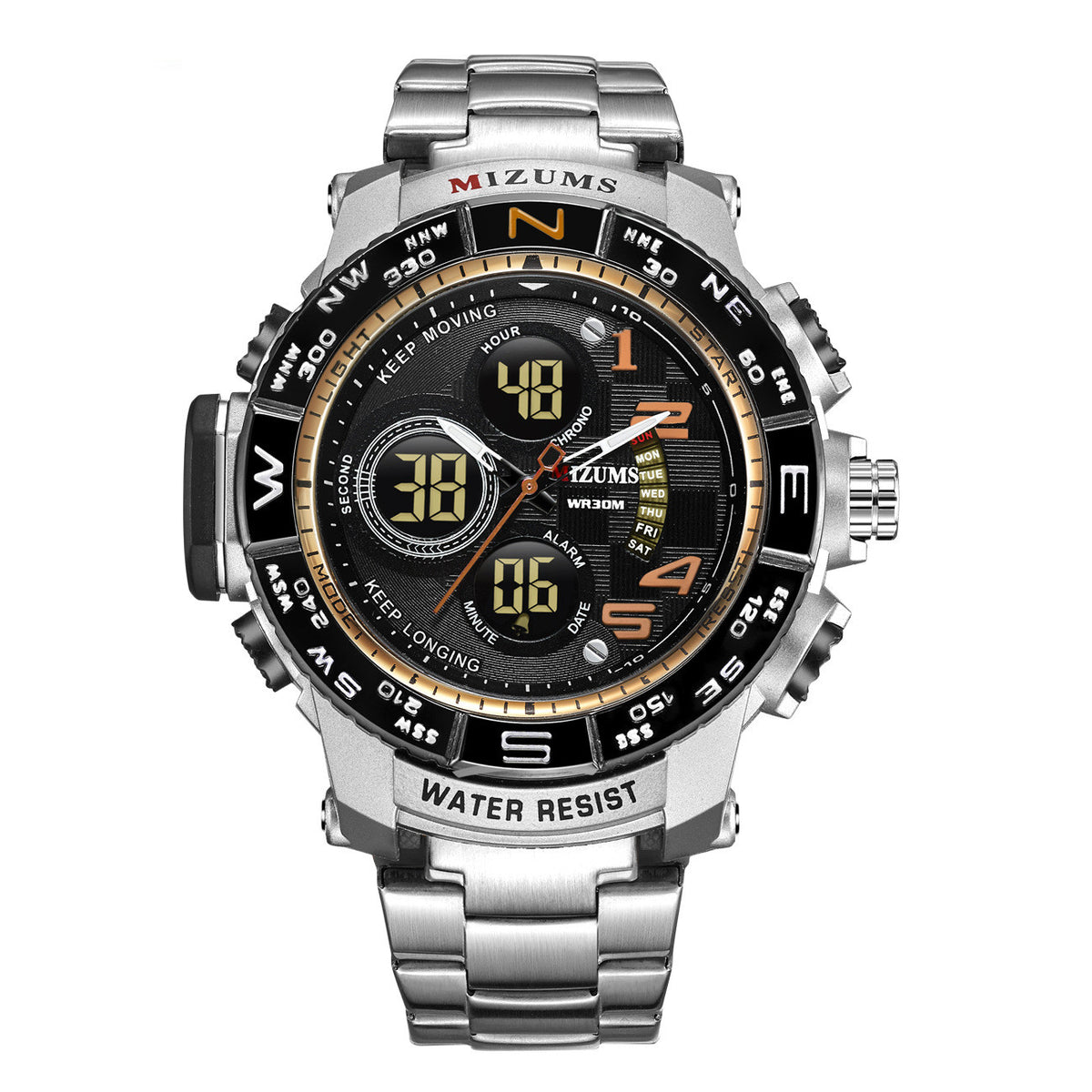 Sportliche Digitaluhr mit Stahlband – Bild 6 | LuxeStyle