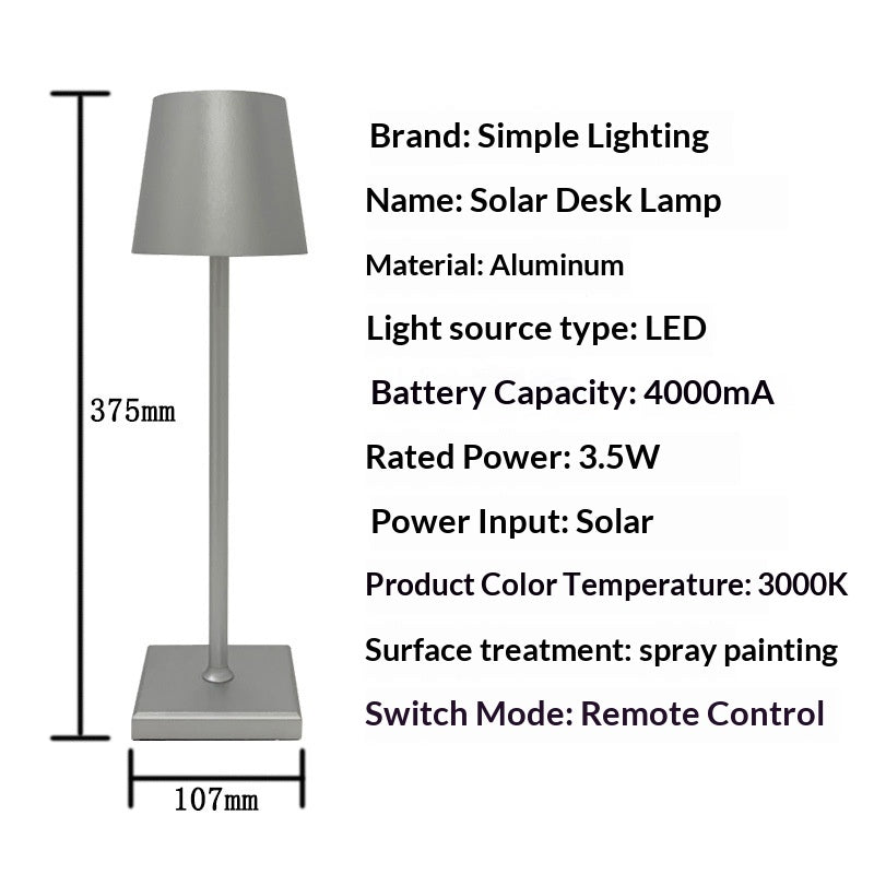 Solar-Tischlampe für Aussenbereiche | LuxeStyle