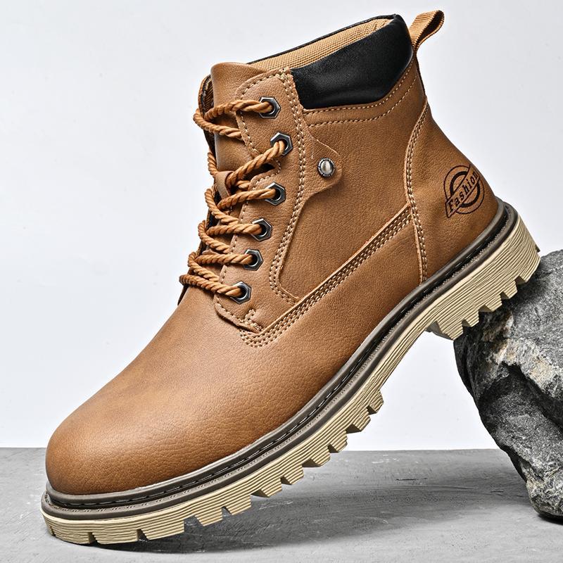 Lässige Mid-Top Martin Boots aus Leder