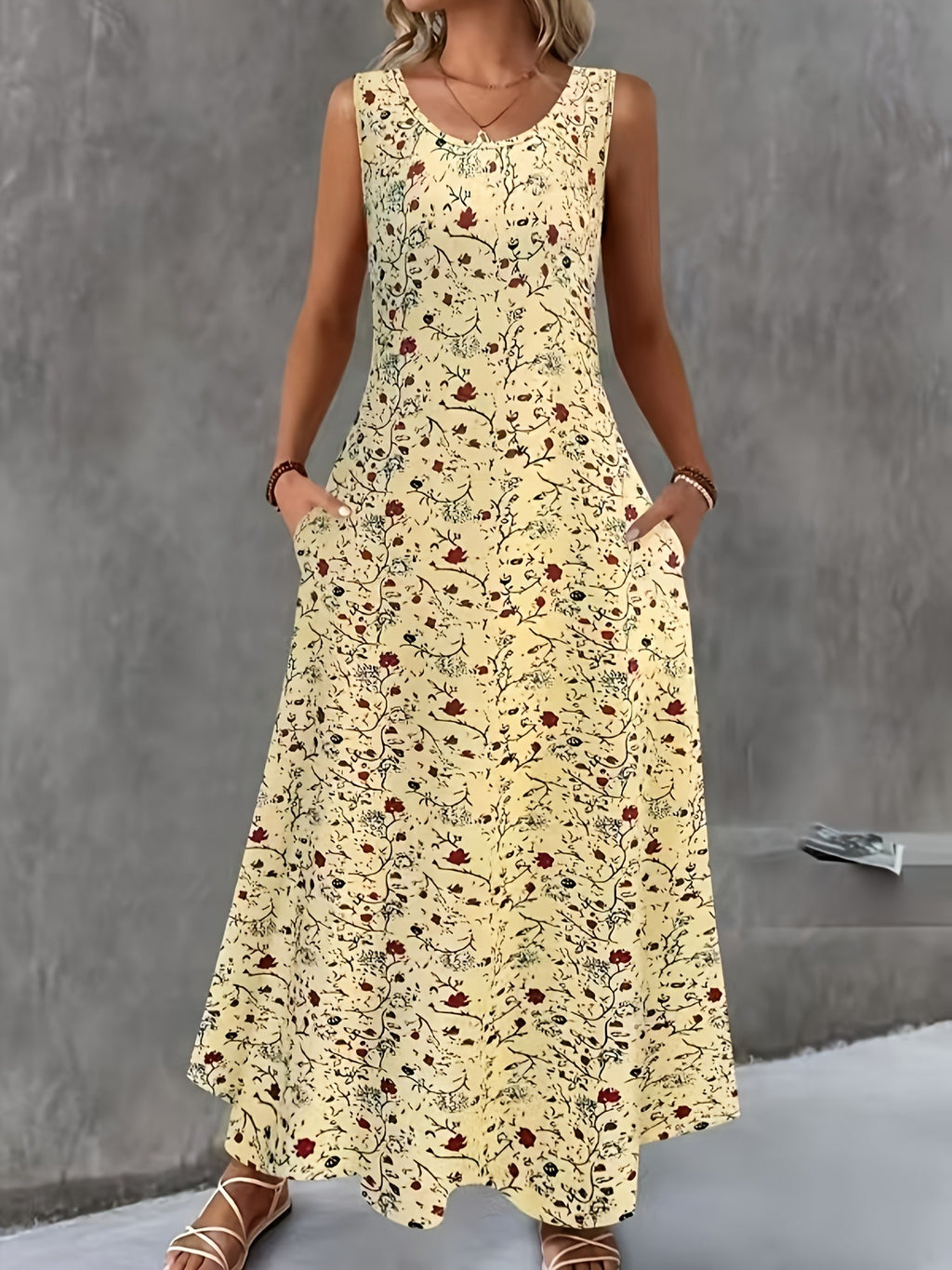 Sleeveless A-Linie Kleid