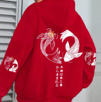 Harajuku Illustration-Print Damen Sweatshirt