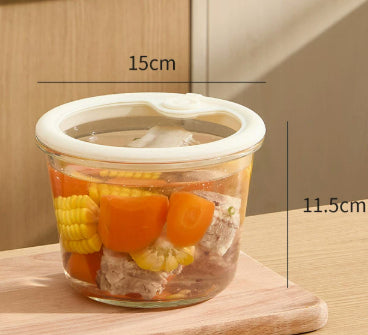 Glas Lebensbox mit Dichtverschluss