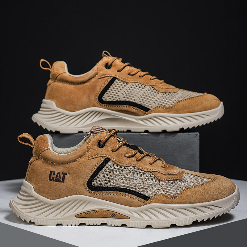 Atmungsaktiver Herren-Sneaker aus Mesh und Leder – Bild 4 | LuxeStyle