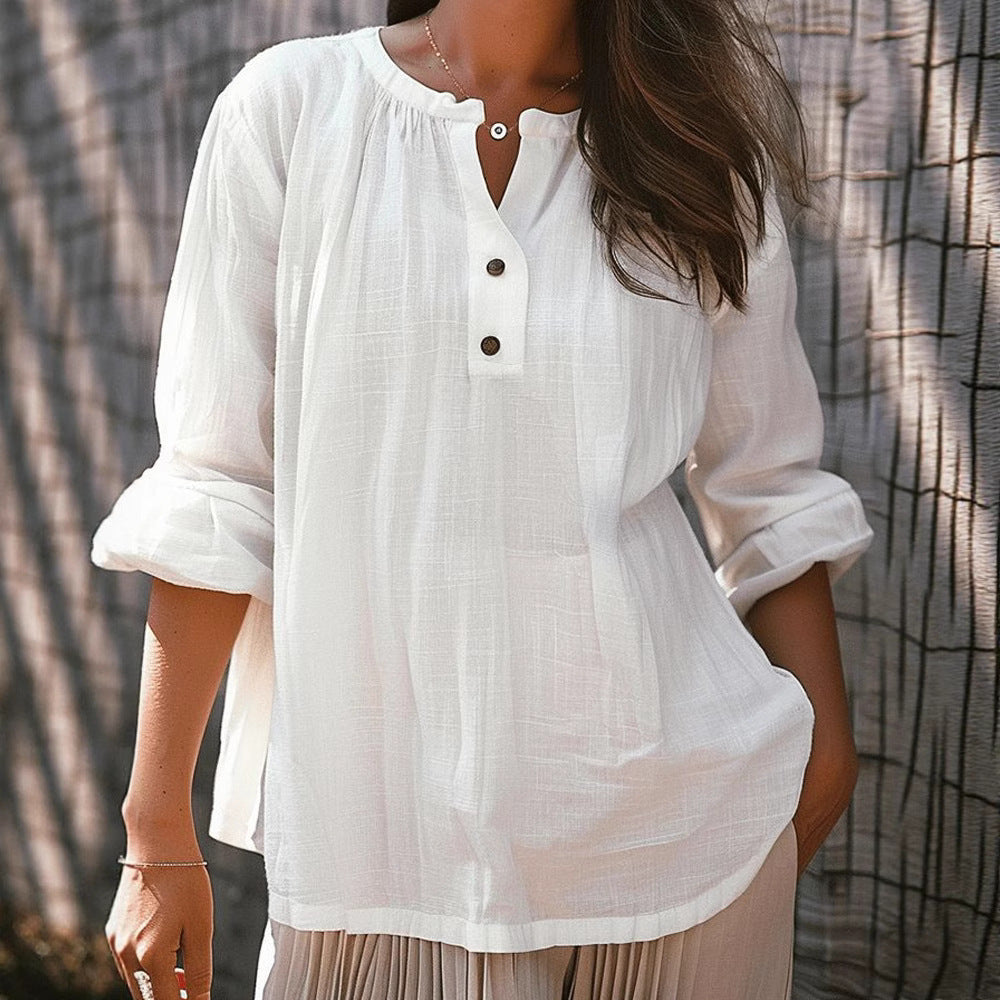 Gestreifter Vintage Pullover aus Baumwolle