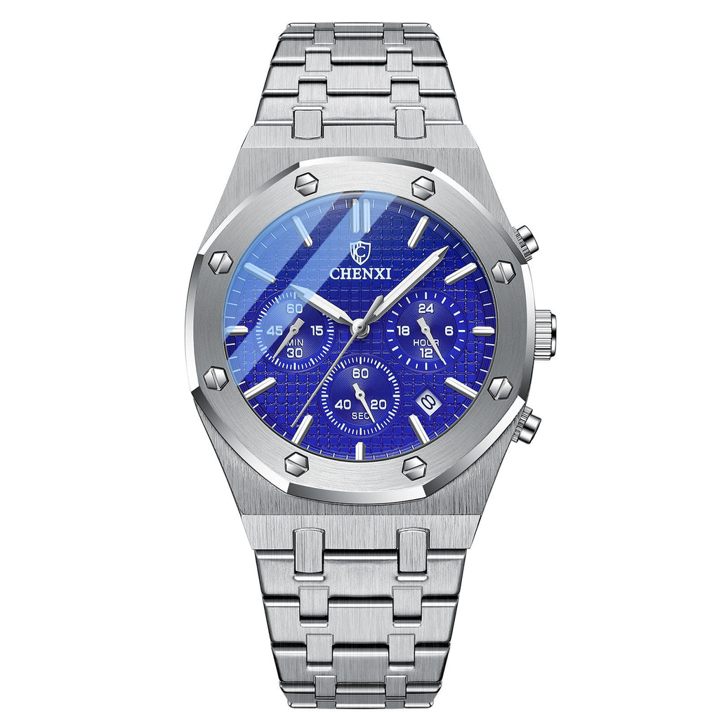 Herren-Quarzuhr mit Stahlband – Bild 5 | LuxeStyle