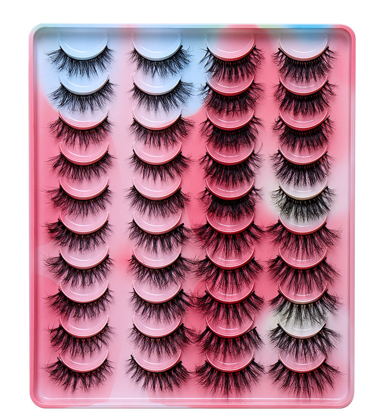 Handgemachte Nerzimitat-Wimpern (20 Paar)