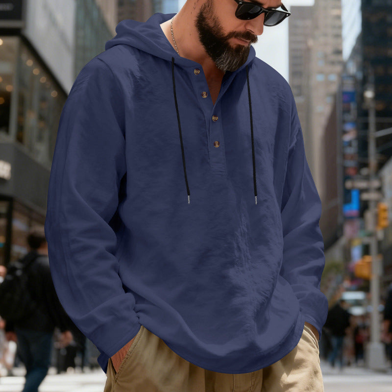 Leinen Hoodie für Herren – Bild 9 | LuxeStyle