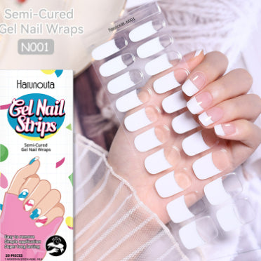 Semi-cured Gel-Nagelsticker «Ice Transparent Nude»