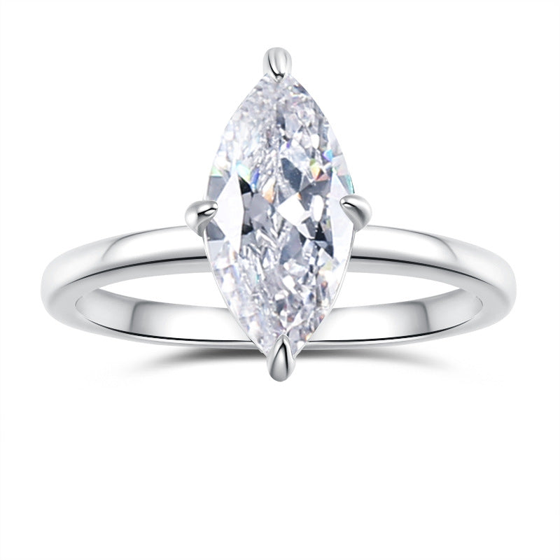 Moissanite Ring aus rhodiniertem 925er Silber – Bild 4 | LuxeStyle